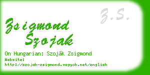 zsigmond szojak business card