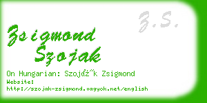 zsigmond szojak business card